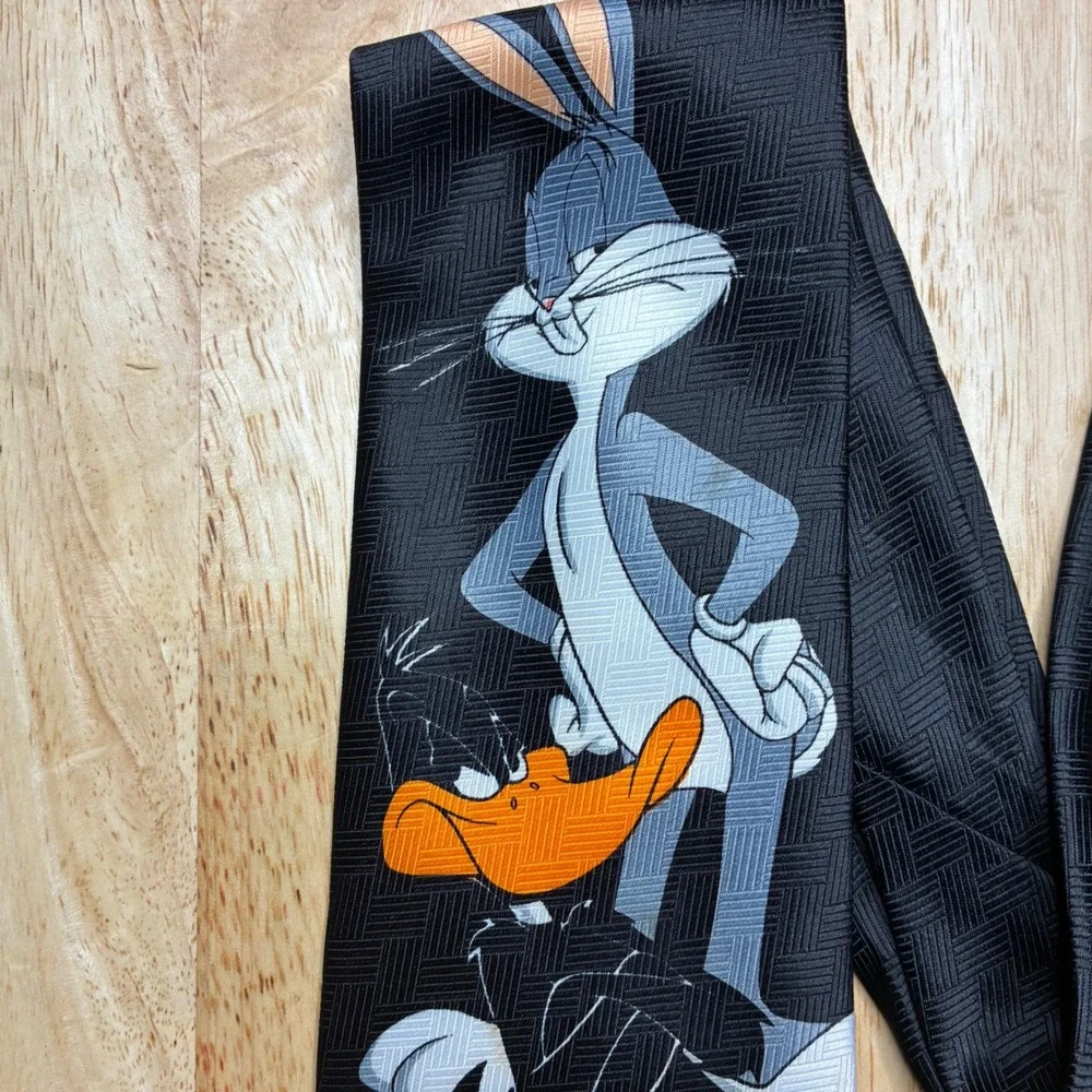Vintage 1997 Looney Tunes Tie Bugs Daffy Taz Marvin Warner Bros 90s